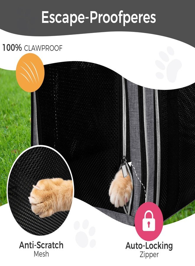 BAGLHER Pet Travel Carrier, Cat Carriers Dog Carrier for Small Medium Cats Dogs Puppies, Airline Approved Small Dog Carrier Soft Sided, Collapsible Puppy Carrier. Grey - Image 5