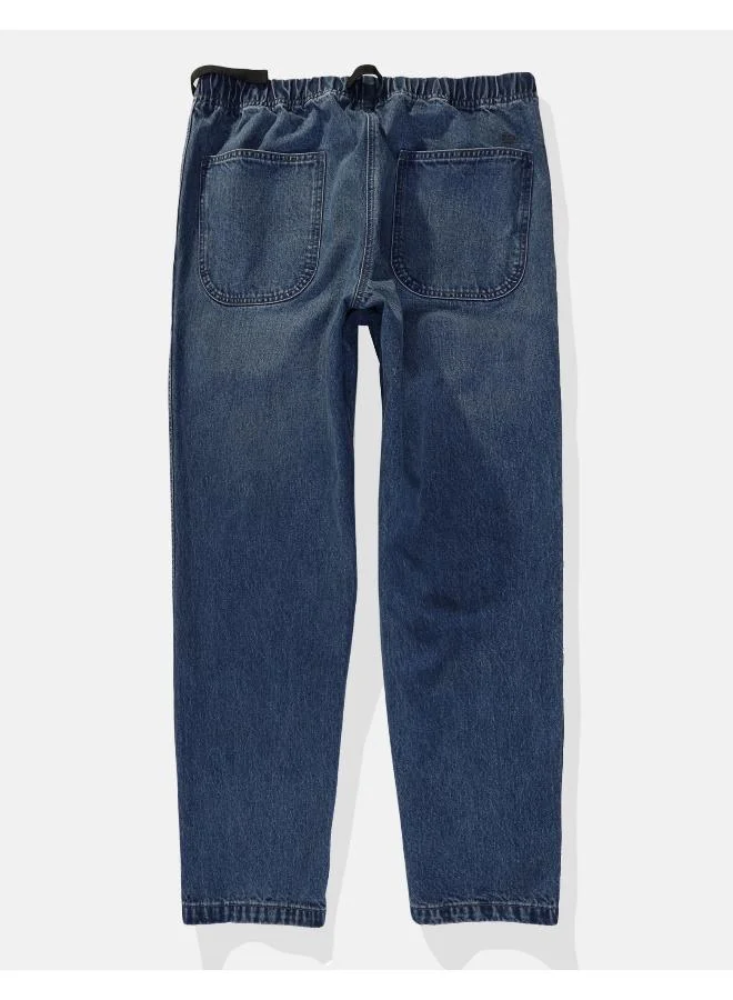 امريكان ايجل Loose Jean Wide Leg Elastic Waistband Jeans