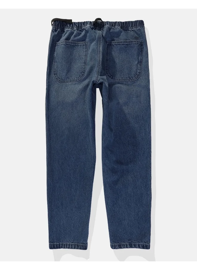 امريكان ايجل Loose Jean Wide Leg Elastic Waistband Jeans