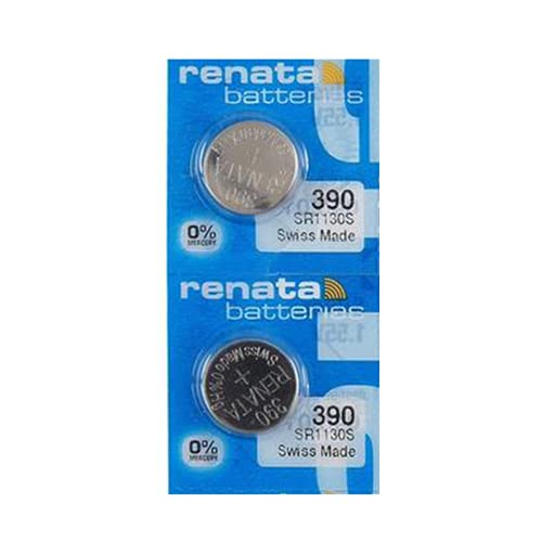 Renata 390 SR1130SW Batteries - 1.55V Silver Oxide 390 Watch Battery (2 Count) - Image 1