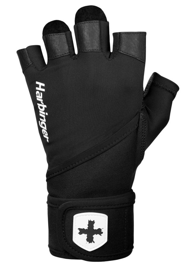 هاربينجر قفازات تدريب هرب الفاخرة للملاكمة والفنون القتالية، تصميم خفيف الوزن ومتين، المقاس: L، اللون: أسود - Image 1