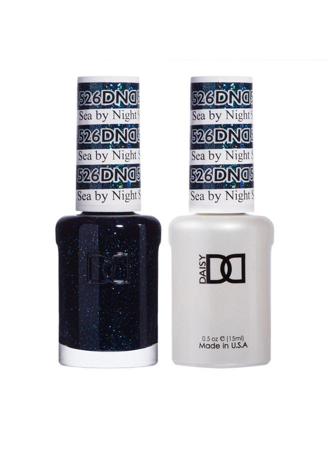 ديزي دي إن دي مجموعة طلاء جل دي إن دي، 1 طلاء جل أسود وطلاء أظافر أسود 526 سي باي نايت، 0.5 أونصة سائلة - Image 1