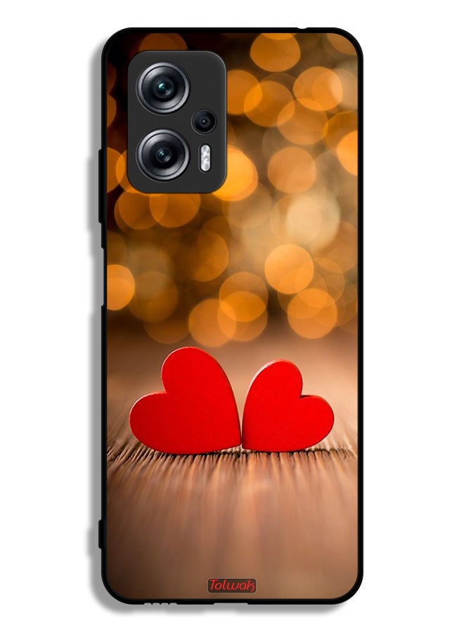 Tolwak Xiaomi Redmi Note 11T Pro Plus 5G Protective Case Cover Two Beautiful Hearts  - Image 2