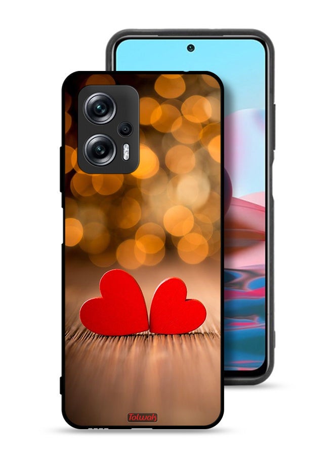 Tolwak Xiaomi Redmi Note 11T Pro Plus 5G Protective Case Cover Two Beautiful Hearts  - Image 1