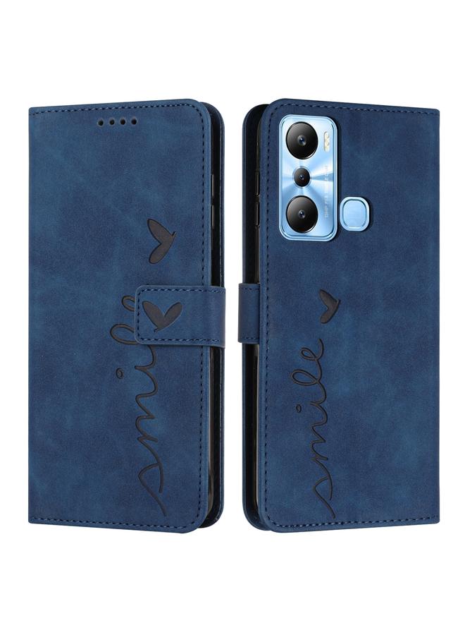 اس-توب جراب لهاتف Infinix Hot 20i مصنوع من الجلد المنقوش على شكل قلب - Image 1