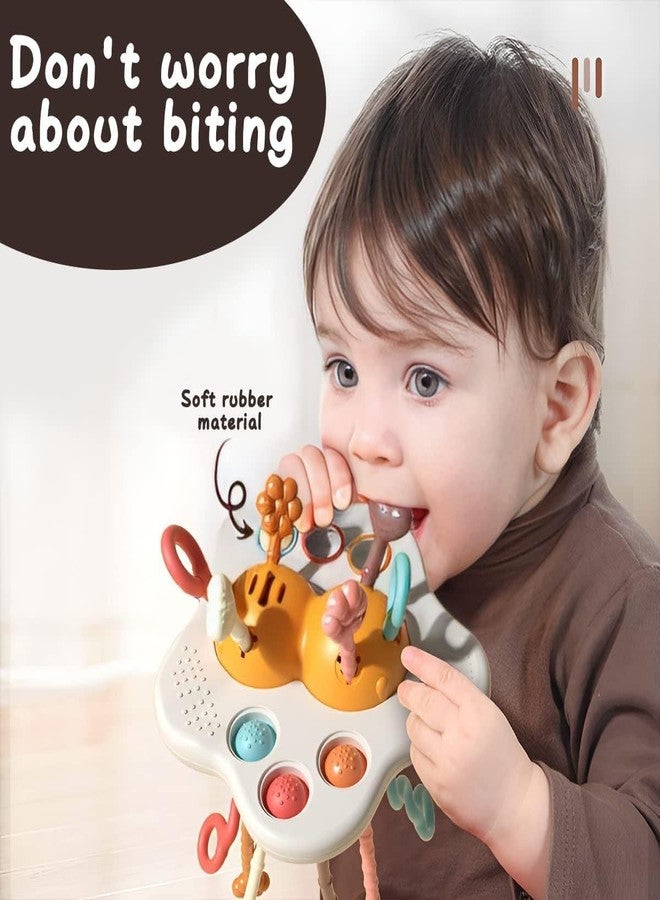 Yetli Star Food Grade Silicone Pull String Learning Toy for Kids - Baby Sensory Travel and Teething Toys, Ideal for 6-12-18 Months Toddler Exploration, Multicolor - Image 2