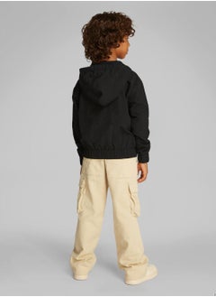 Calvin Klein Jeans Boys' Hooded Windbreaker - Polyamide, Black  - Image 2