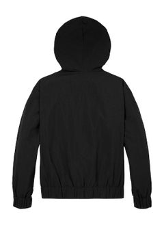 Calvin Klein Jeans Boys' Hooded Windbreaker - Polyamide, Black  - Image 3
