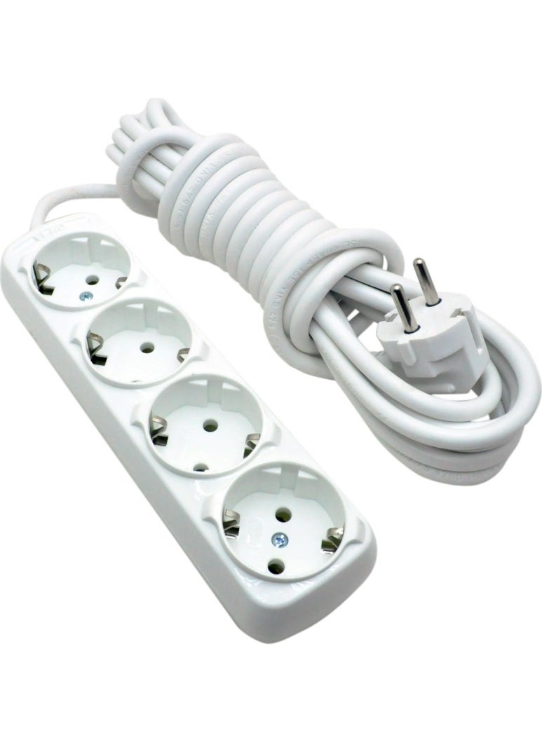 Viko Quadruple (4-Plus) Group Socket with Grounded (5M) Cable  - Image 2