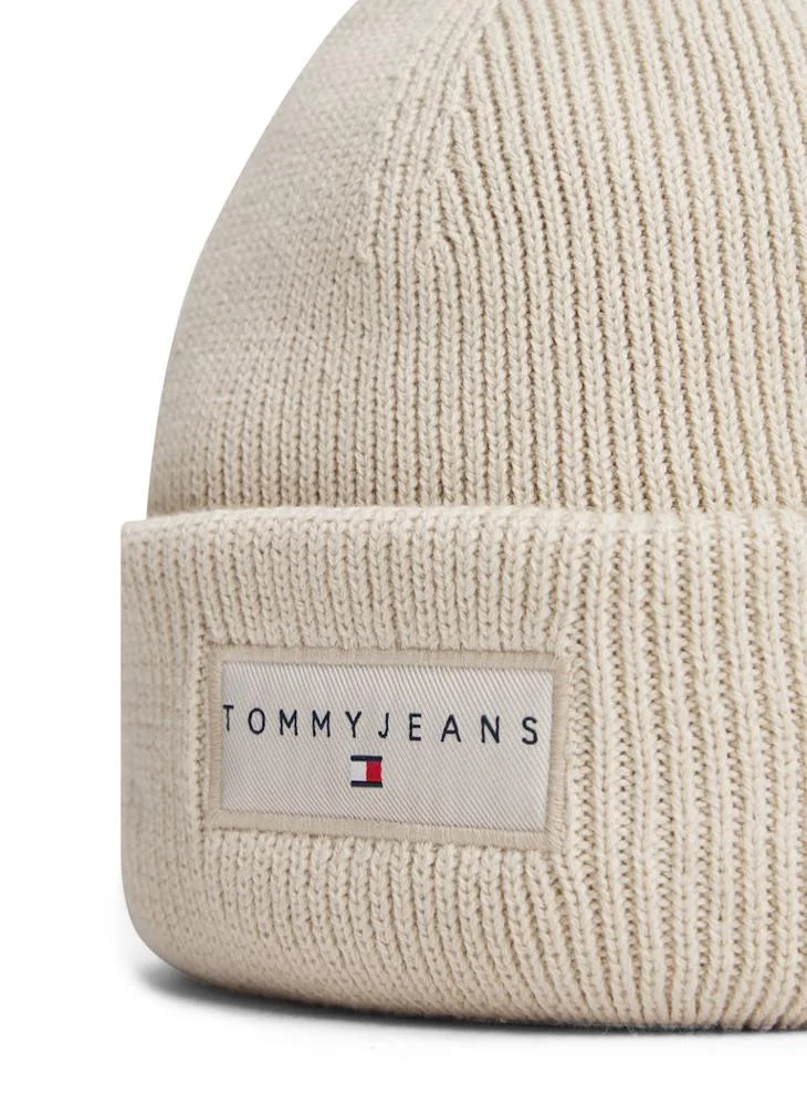 TOMMY JEANS Linear Logo Patch Beanie