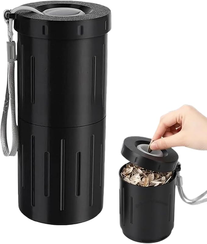 Large Capacity Portable Detachable Nut Spitting Cup For Dried Fruits Black - Image 1