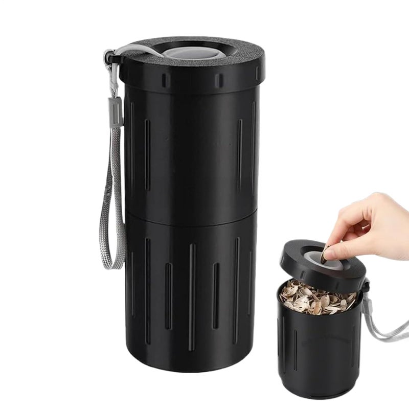 Large Capacity Portable Detachable Nut Spitting Cup For Dried Fruits Black - Image 2