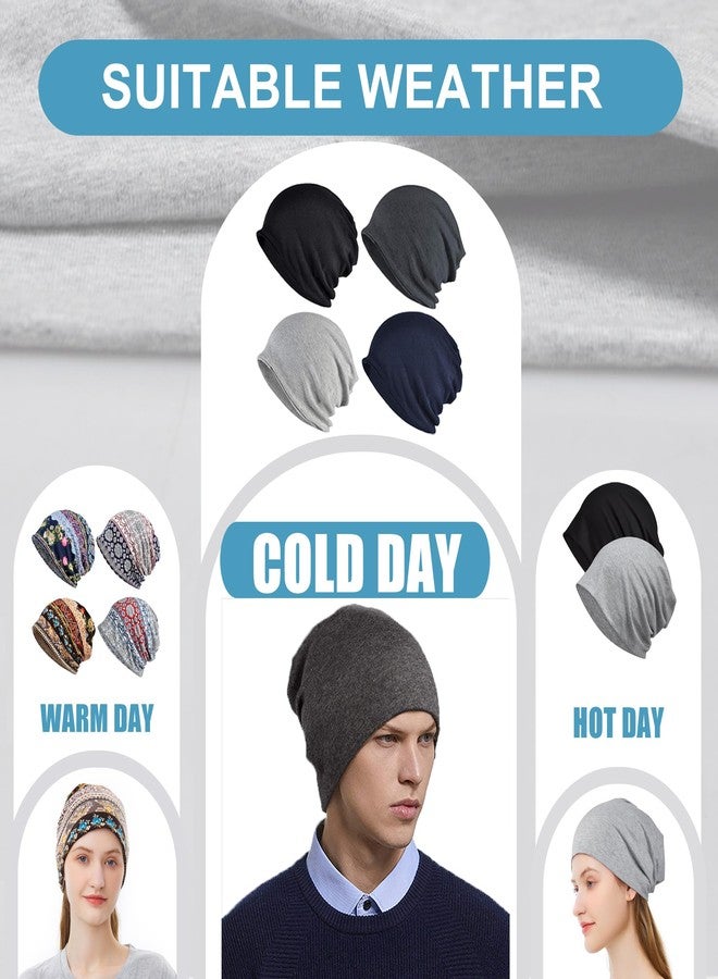ELLEWIN Slouchy Beanie Hip-Hop Hats Cap for Men Women Soft Lightweight Running Adult Beanie Hats - Image 2