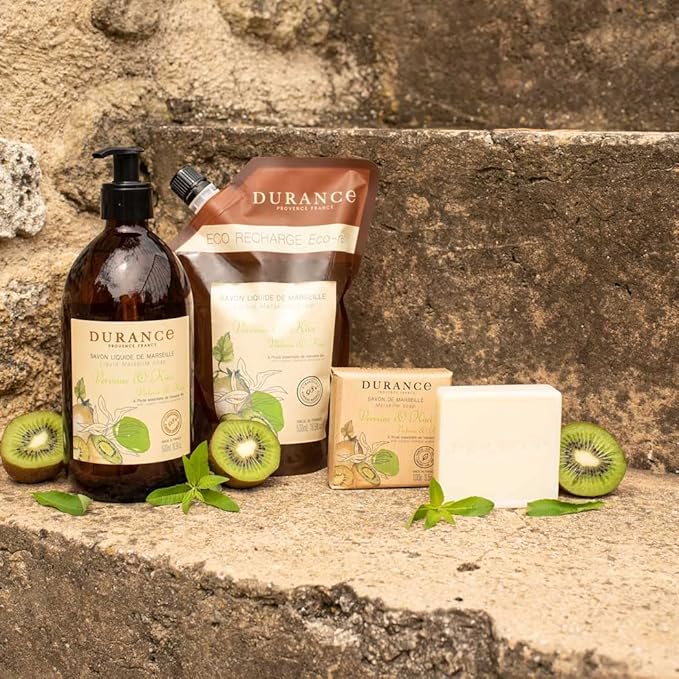 Durance Verbena Kiwi Marseille Liquid Soap 500ml ParabenFree Hand Body Wash With Olive Oil Red Rice Extract Vegan Friendly Shower Gel - Image 4
