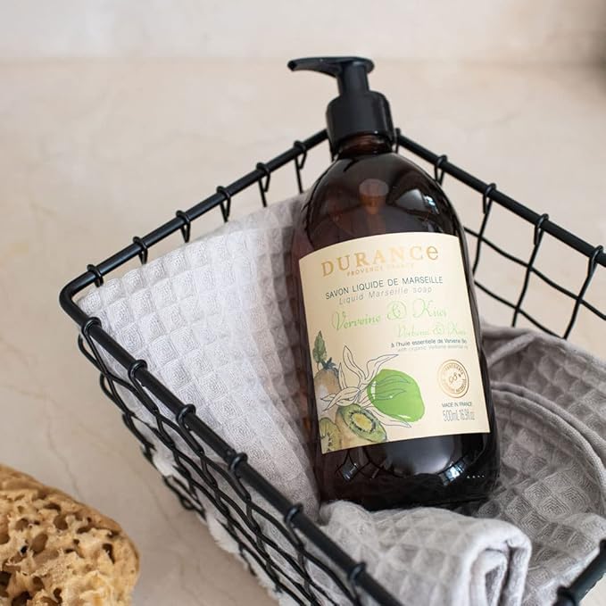 Durance Verbena Kiwi Marseille Liquid Soap 500ml ParabenFree Hand Body Wash With Olive Oil Red Rice Extract Vegan Friendly Shower Gel - Image 5
