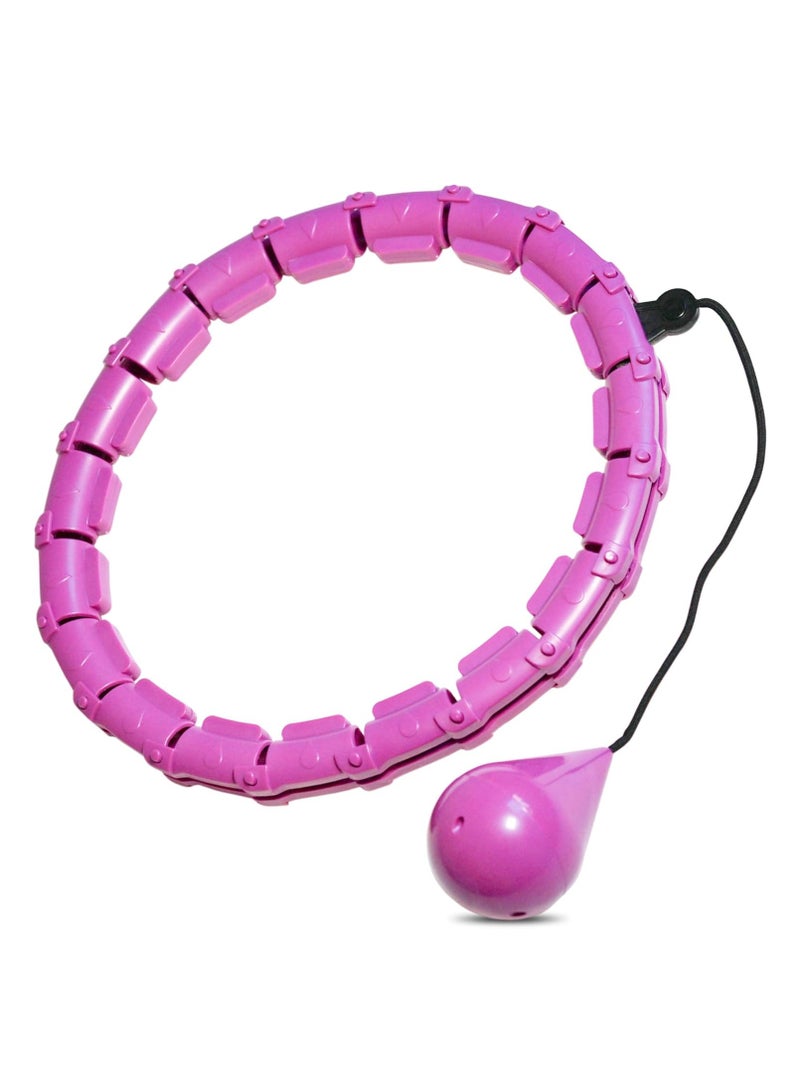 الحياة اليومية طوق إنفينيتي، طوق إنفينيتي بمقاس كبير، طوق هولا لإنقاص الوزن، طوق هولا للبالغين، طوق هولا ذكي، حلقات لياقة بدنية مرجحة، 24 حلقة لياقة بدنية مرجحة قابلة للفصل، لون أرجواني - Image 1