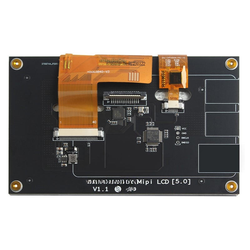شاشة لمس مقاس 5 بوصات متوافقة مع لوحة راسبيري باي، شاشة LCD IPS DSI بدقة 800×480، شاشة مساحية بسعة 5 نقاط لمس، تدعم طرق مختلفة من باي 5/4B/CM4/3B+/3A+/3B/CM3، سهلة التركيب - Image 4