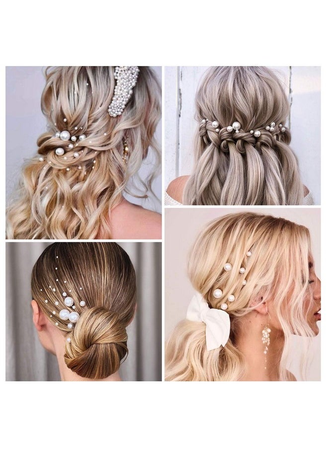 SWEETV 18Pcs Pearl Wedding Hair Pins, Bridal Hair Pins Set Wedding Hair Accessories For Brides  - Image 2