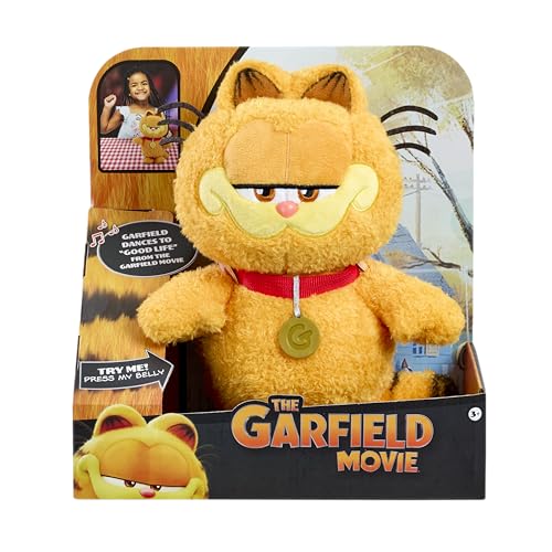 Animagic Goliath Garfield 10" Dancing Plush with Music | Sings & Dances to Music from The Garfield Movie | Ages 3+ - Image 1