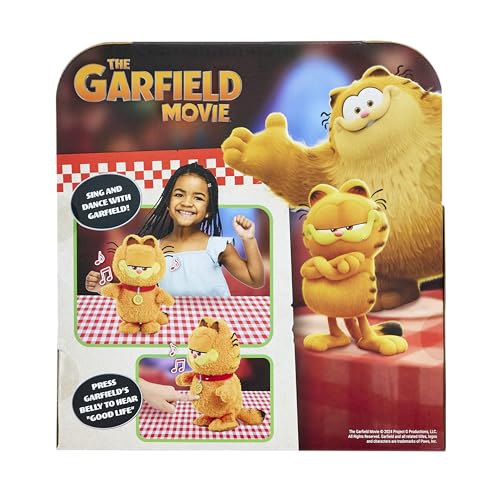 Animagic Goliath Garfield 10" Dancing Plush with Music | Sings & Dances to Music from The Garfield Movie | Ages 3+ - Image 5