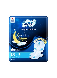 Sofy Night Comfort Sanitary Pads with Wings 36 cm 18 Pcs  - Image 1