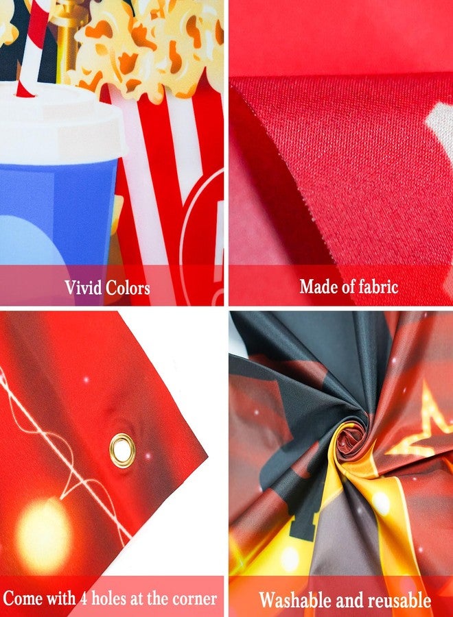 موكسيكا خلفية حفلة عيد ميلاد سينمائية من Mocsicka، لافتة ليلة الفيلم، خلفية تصوير لحفلة السجادة الحمراء، حفل توزيع الجوائز (أحمر، 70.8 × 43.3 بوصة) - Image 5