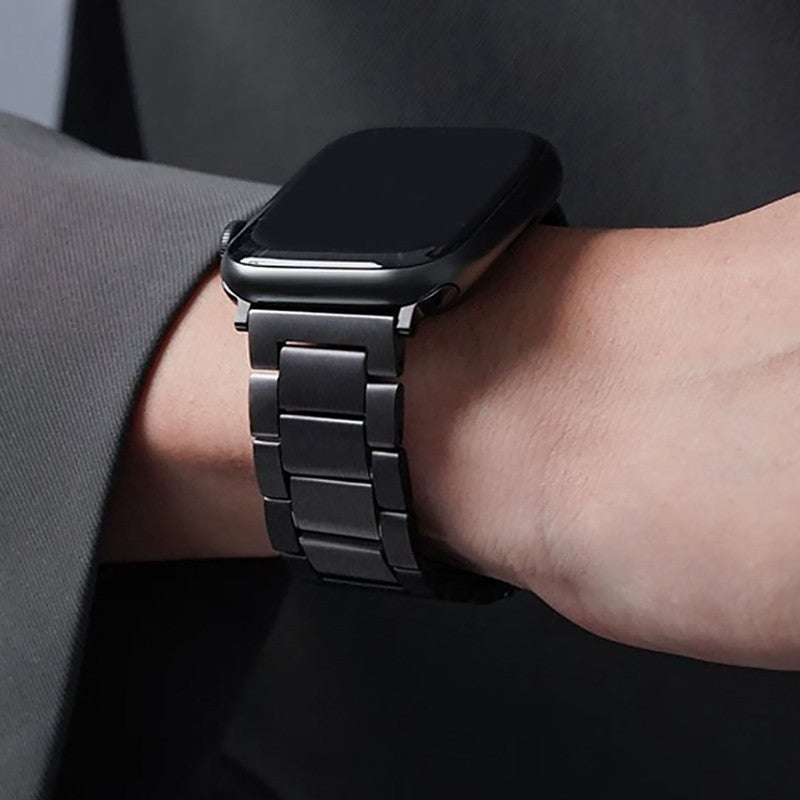 Quick Disassembly Titanium Alloy Watch Band For Apple Watch Series 9&8&7 41mm / SE 3&SE 2&6&SE&5&4 40mm / 3&2&1 38mm (Black)