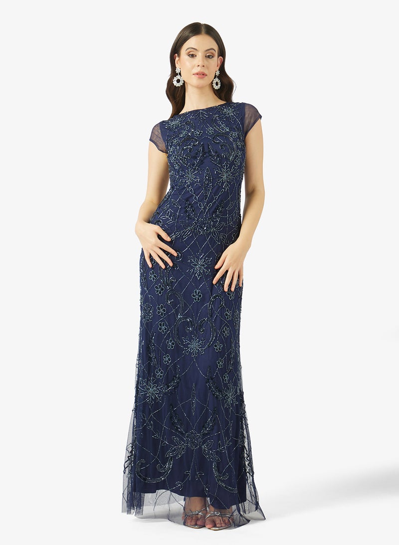 MARYISA Square Neck Maxi Dress - Image 4