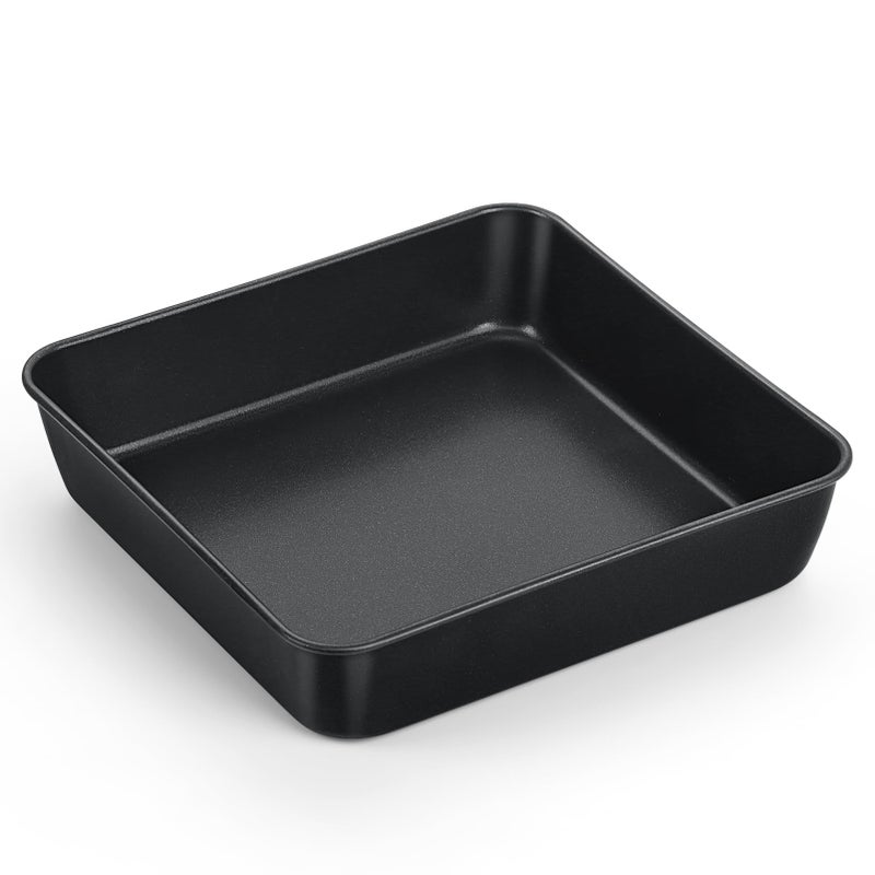TeamFar TeamFar NonStick Square Cake Pan 9 Inch Square Baking Roasting Pan for Oven with Stainless Steel Core for Cooking Cake Brownie Lasagna NonToxic  HeavyDuty Release  Clean Easily