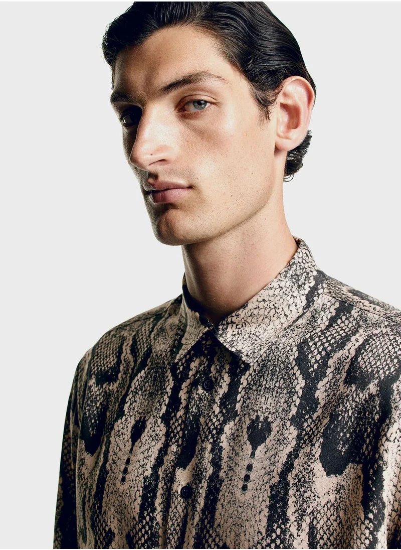 H&M Regular Fit Printed Shirt