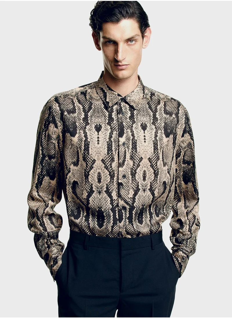 اتش اند ام Regular Fit Printed Shirt