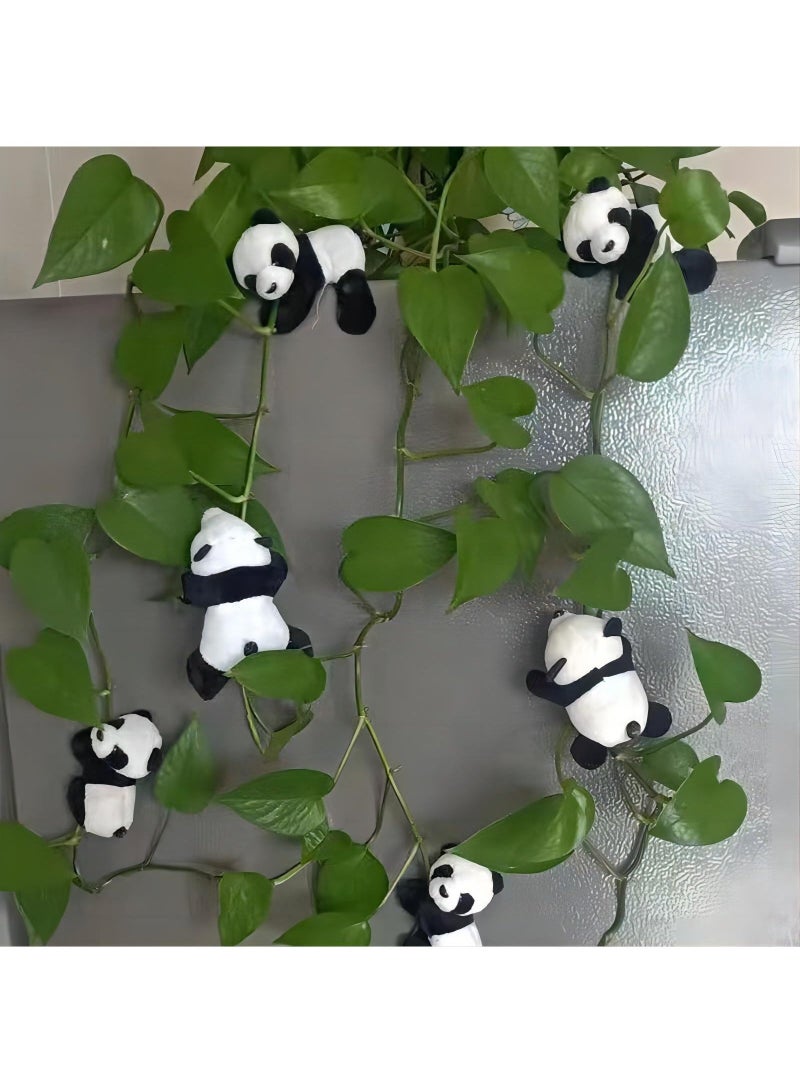 ٥ قطع مغناطيس باندا قطيفة – ملصقات مغناطيسية كرتونية للثلاجة، اللوحة البيضاء، الخزانة وديكور المنزل - Image 5