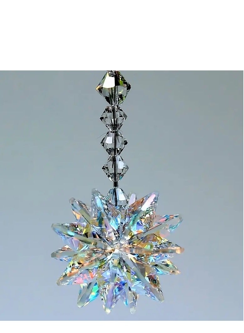 زينة شجرة عيد الميلاد قطعة واحدة من زينة شجرة عيد الميلاد الكريستالية الشفافة قلادة زينة عيد الميلاد المنزلية - Image 2