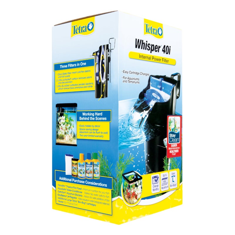 Tetra Whisper Internal Filter 20 To 40 Gallons, For Aquariums, In-Tank Filtration With Air Pump - Image 1