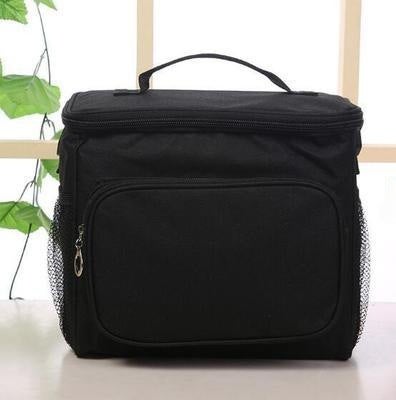 New Insulation Bag Portable Lunch Box Bag Outdoor Picnic Take-out Lunch Bag Shoulder Large Capacity Fresh-keeping Ice Bag Black