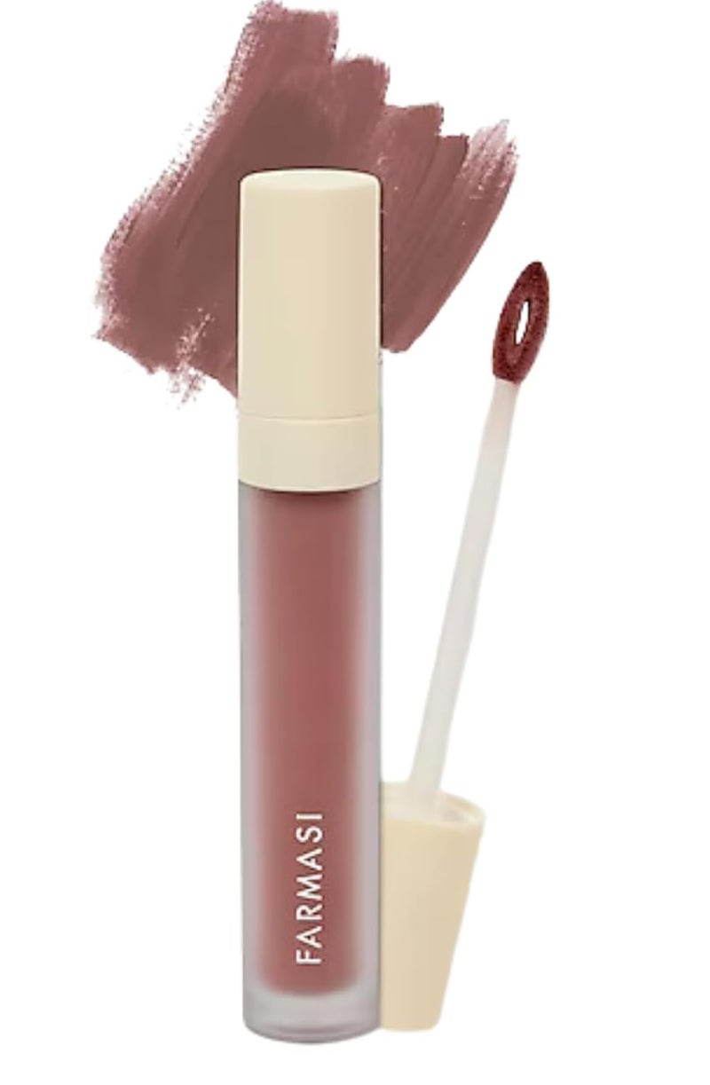 FARMASi Make Up Matte Liquid Lipstick, Long-Lasting and Ultra-comfortable, High-Impact, Lightweight, Organic, Pure Pigments 0.14 fl.oz (Brave)