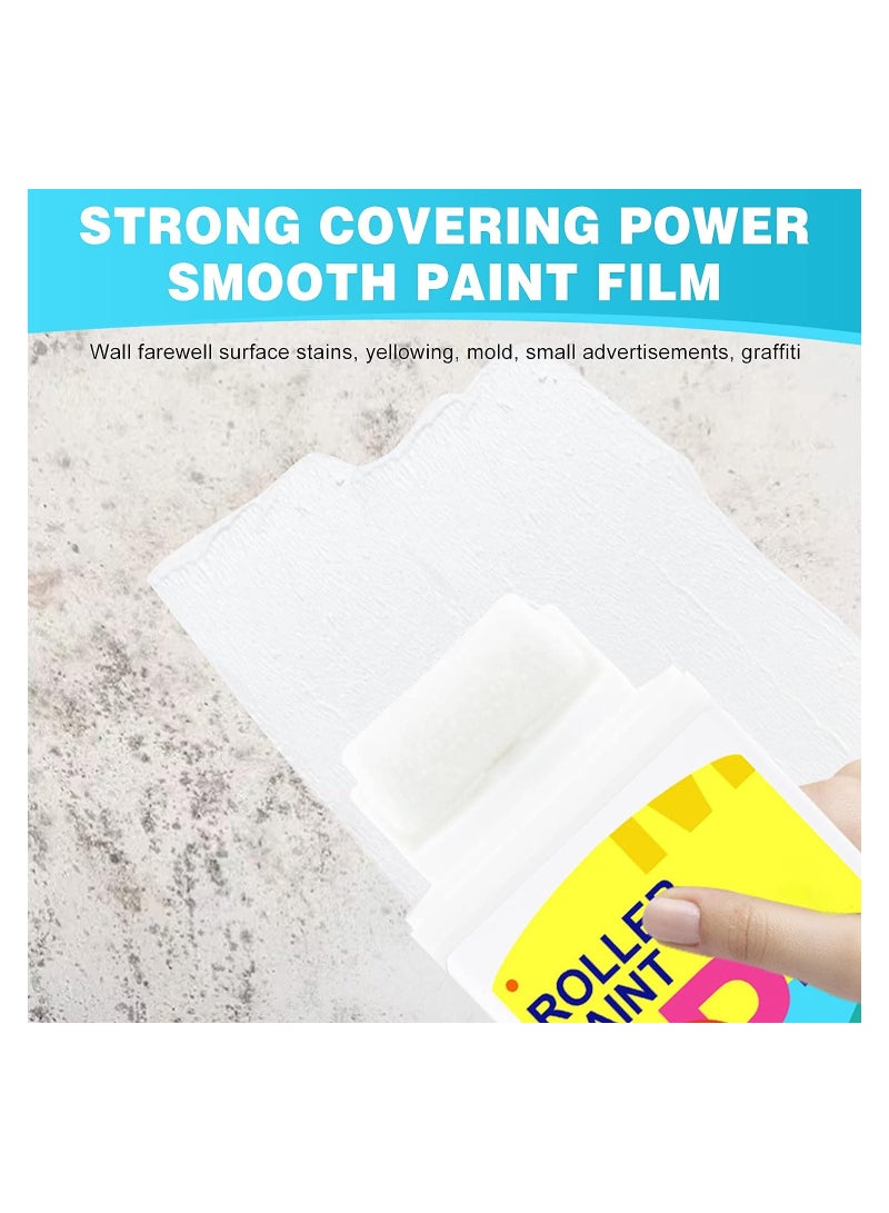 SOLARAE Wall Repair Paste Small Roller, Wall Roller Brush Set Tool, Fast Cleaning Stain Wall Repair, Suitable for Repairing Latex Paint Wall DIY Creation Repair Wall Stains, White- 100g - Image 5
