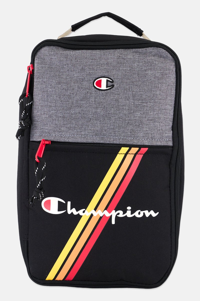 Champion Kids Boy Brand Logo Lunch Bag 32 L x 20 H x 9 W cm, Black  - Image 1