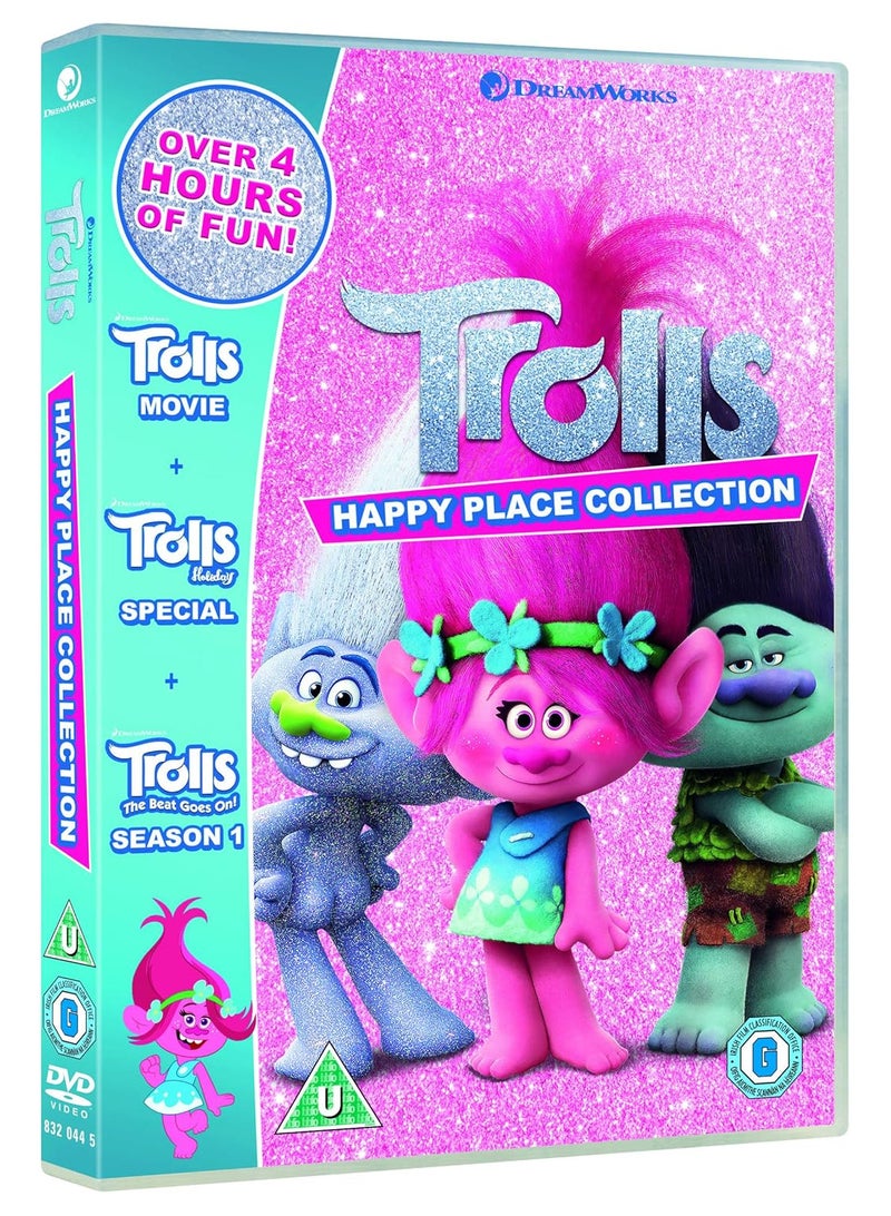Trolls - Happy Place Collection - DVD - 3 Disc Edition - Trolls The Movie + Trolls Holiday Special + Trolls Season 1 - Over 4 Hours of Fun