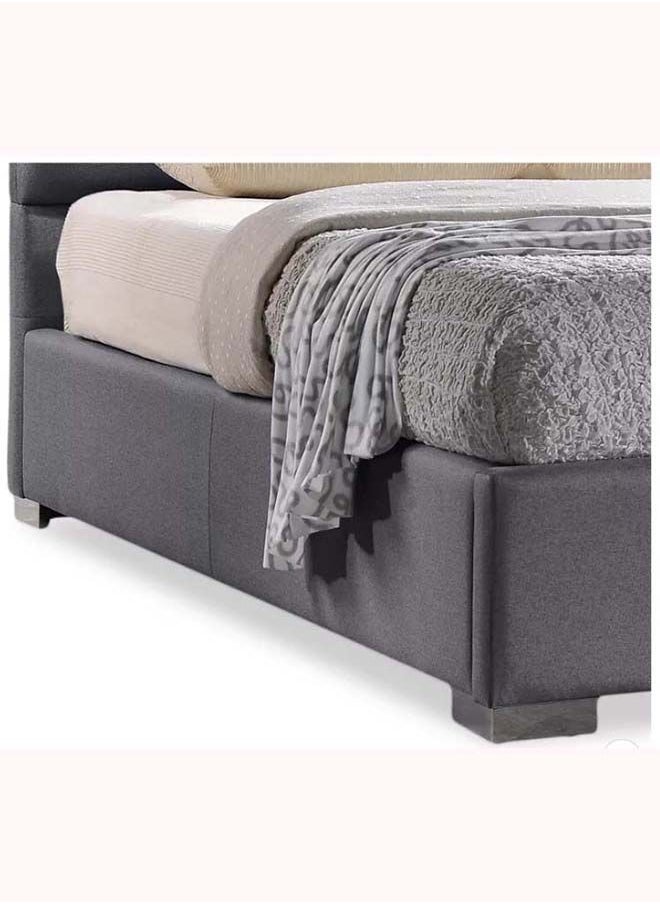 FSH Furniture - Contemporary Platform Queen Size Without Mattress Dark Gary 160x200 cm - Image 1