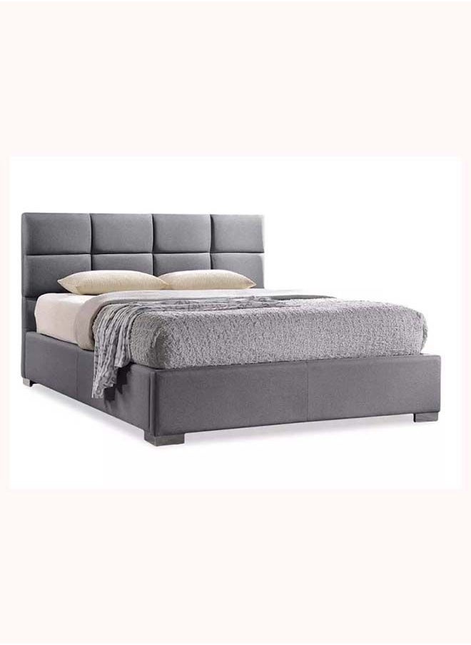 FSH Furniture - Contemporary Platform Queen Size Without Mattress Dark Gary 160x200 cm - Image 1