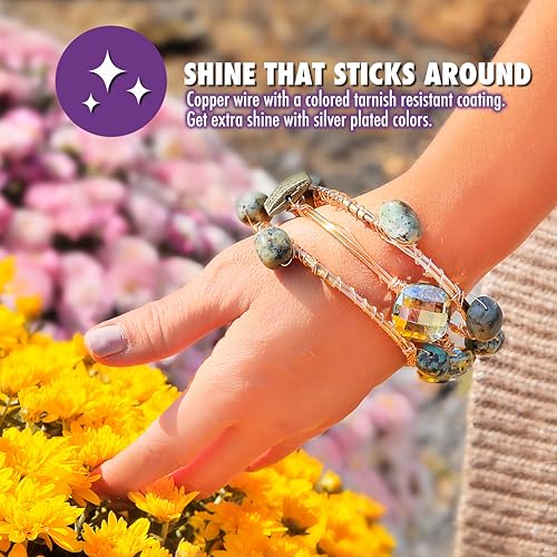 Artistic Wire سلك فني، سلك نحاسي مقاوم للتآكل بسمك 10 قياس، 25 قدم - Image 4