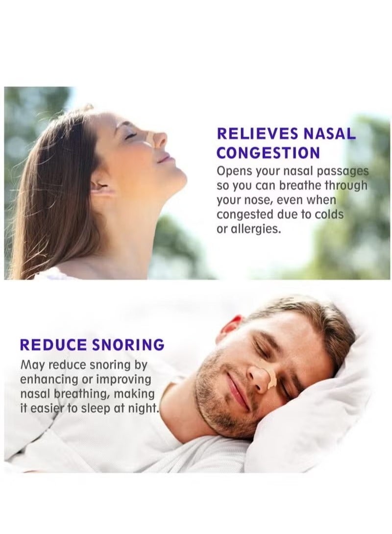 Sefudun Nasal Strips, Breathe Nose Strips to Reduce Snoring and Relieve Nose Congestion Works Instantly to Improve Sleep, Relieve Nasal Congestion Due to Colds & Allergy, 11.5*2.5*15.3 cm(30Pcs)  - Image 5