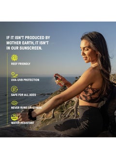 raw elements Face + Body Spray Spf 50 Allnatural Mineral Sunscreen Reef Safe Water Resistant Broad Spectrum Uvauvb Protection Safe For All Ages Travel Size 2Oz  - Image 3