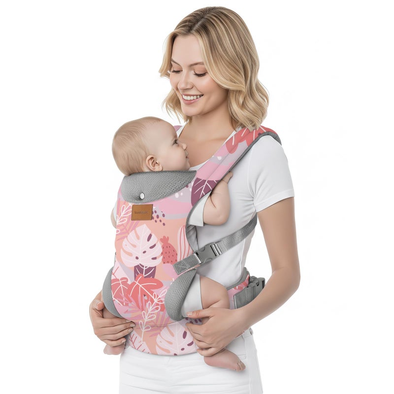 YooxArmor Baby Carrier Ergonomic Adjustable Toddler Carriers for 733 Lbs Cozy Lightweight Infant Carrier with Neck Support Baby Chest Carriers with Lumbar Support for Parents 436 Months - Image 2