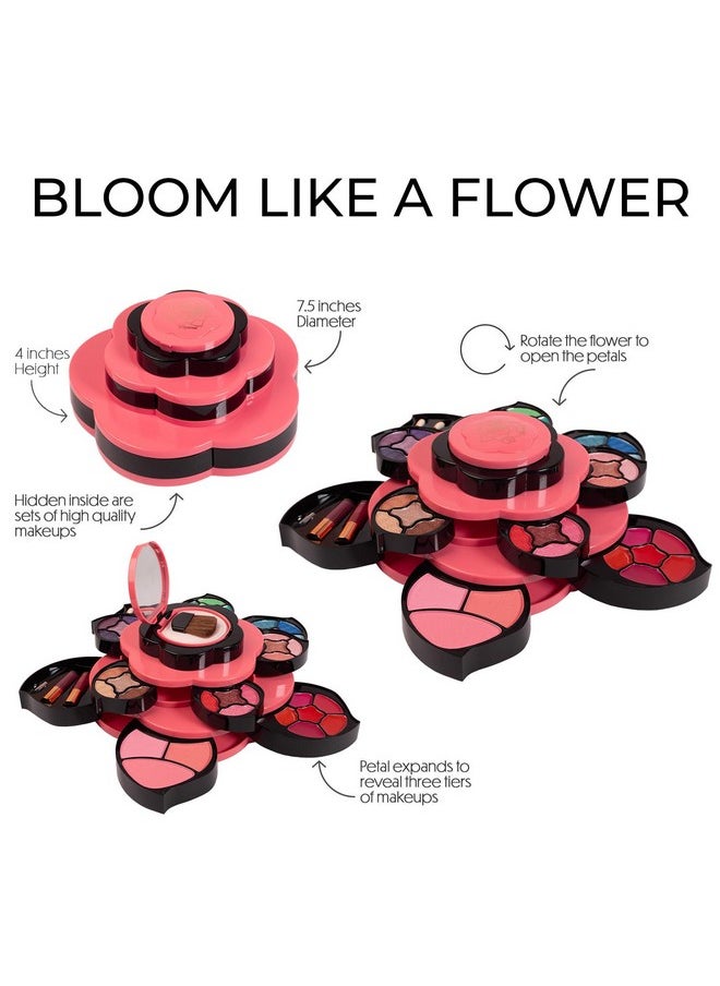 Toysical Toysical Makeup Kit for Teens - Flower Makeup Palette Gift Set for Teen Girls and Women - Makeup for Girls 10-12 - Petals Expand to 3 Tiers - Variety Shade Array - Full Starter Kit for Beginners  - Image 3