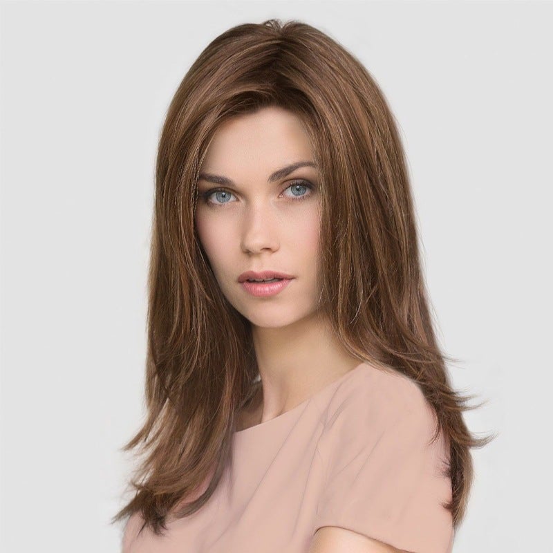 Ladies Ombre Wig Long Curly Brown light brown light brown