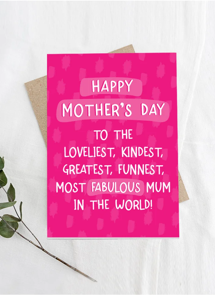 Share the Love Fabulous Mum Greeting Card