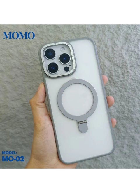 Momo iPhone 15 Pro Max protective case with stand - natural titanium
