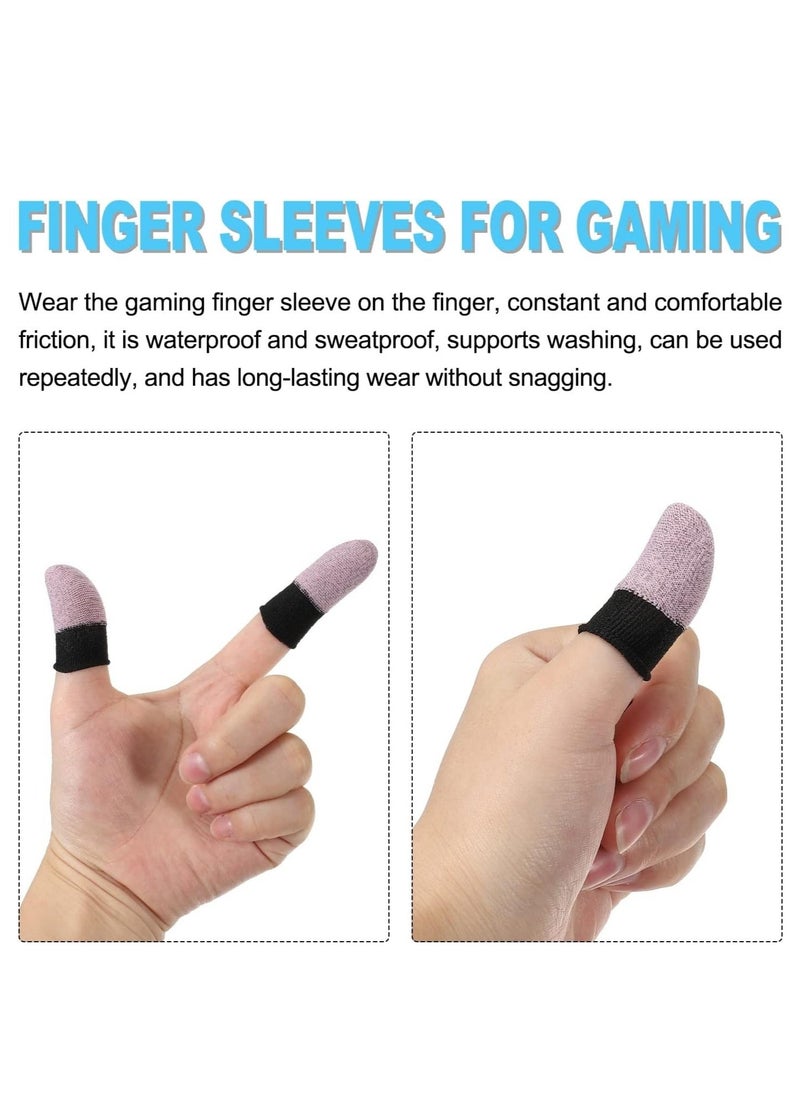 Generic - Finger Sleeves for Gaming, Gamer Thumb Sleeves Mobile Gaming Stabilizer Compression Support Sleeve, PUBG Finger Gloves for Gaming Gloves COD Mobile Phone Game Finger Covers Wrap, 5Pairs - Image 1